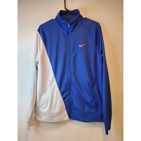 Nike Sportswear Swoosh Logo Men's Sz L Track Jacket Warmup Full Zip BV5287 - Picture 1 of 9
